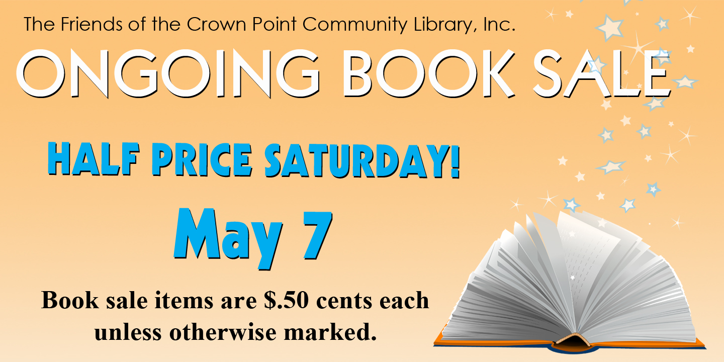 Crown Point Community Library Half Price Sat book sale