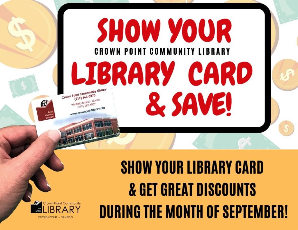 Crown Point Community Library - Show your Card And Save!