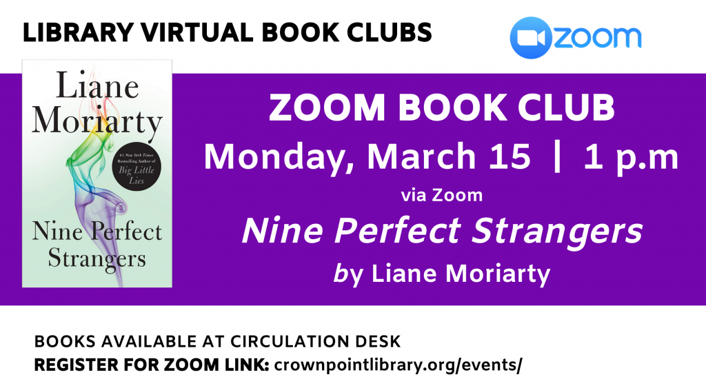 Crown Point Community Library Zoom Book Club = screen (1)