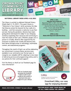 Crown Point Community Library - newsaprilcoverart