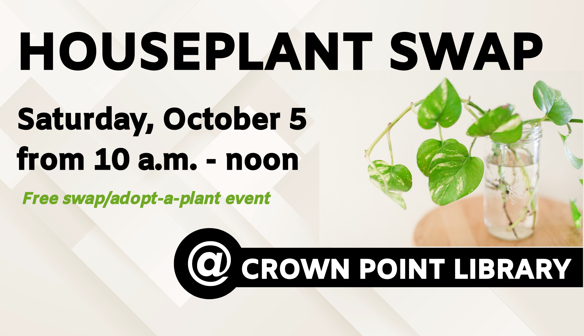 Crown Point Community Library - Houseplant Swap (20 x 11.5 in) (2)