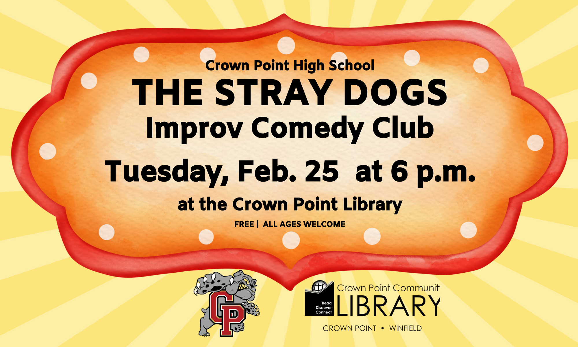 Crown point community library the stray dogs improv performance 20 x